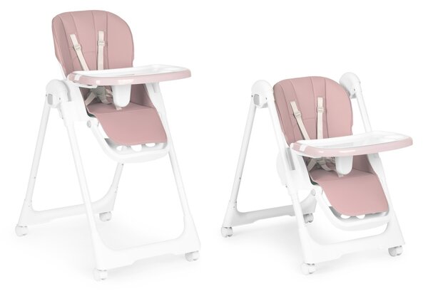 ECOTOYS Detská jedálenská stolička Kiddo ružová