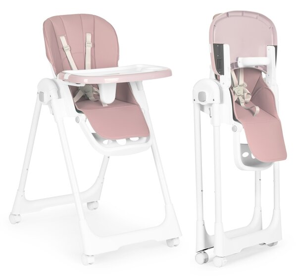ECOTOYS Detská jedálenská stolička Kiddo ružová