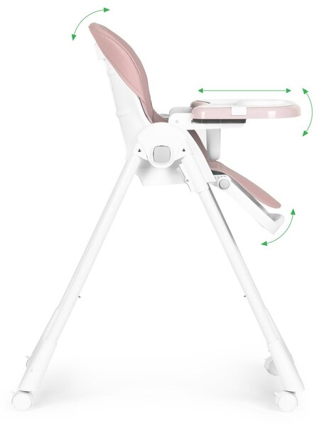 ECOTOYS Detská jedálenská stolička Kiddo ružová