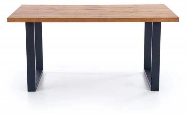 Halmar Rozkladací jedálenský stôl PEREZ 160(250)x90 svetlý dub/čierny