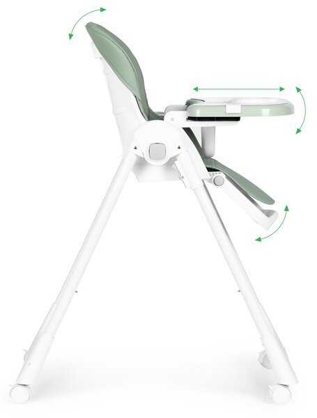 ECOTOYS Detská jedálenská stolička Kiddo zelená