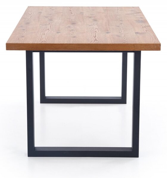 Halmar Rozkladací jedálenský stôl PEREZ 160(250)x90 svetlý dub/čierny