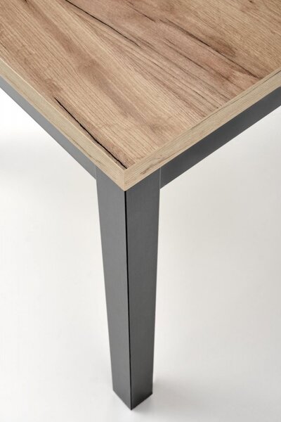 Halmar Rozkladací jedálenský stôl TIAGO 90(125)x90 dub craft/čierny