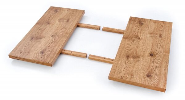 Halmar Rozkladací jedálenský stôl XAVIER 160(250)x90 svetlý dub/čierny