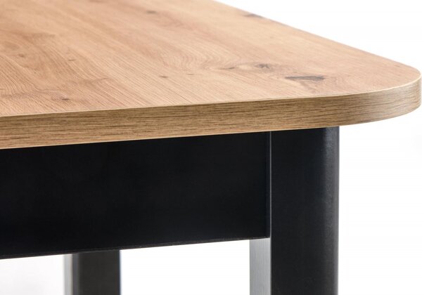 Halmar Rozkladací jedálenský stôl FLORIAN 160(228)x90 dub artisan/čierny