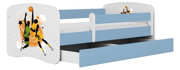 Kocot kids Detská posteľ Babydreams basketbal modrá, variant 70x140, bez šuplíků, bez matrace