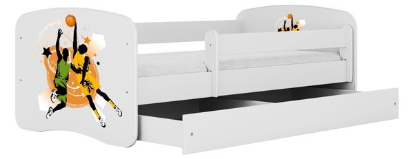 Kocot kids Detská posteľ Babydreams basketbal biela, variant 70x140, bez šuplíků, bez matrace
