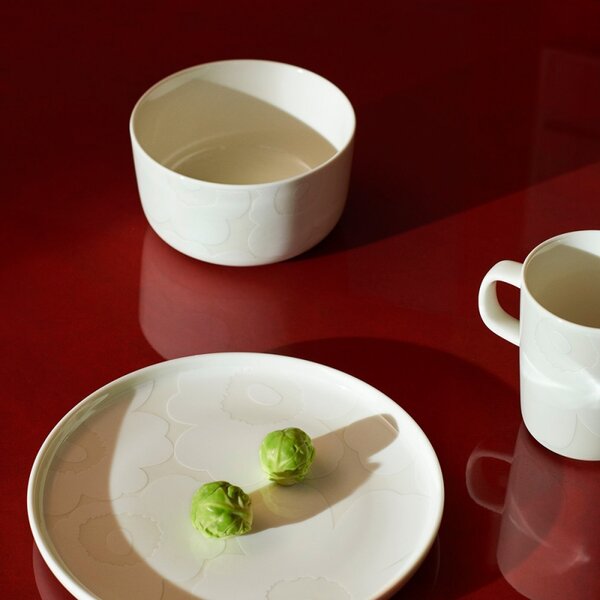 Marimekko Tanier Oiva Unikko 20cm, biely