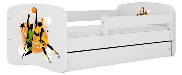 Kocot kids Detská posteľ Babydreams basketbal biela, variant 70x140, bez šuplíků, bez matrace