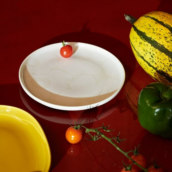 Marimekko Tanier Oiva Unikko 20cm, biely