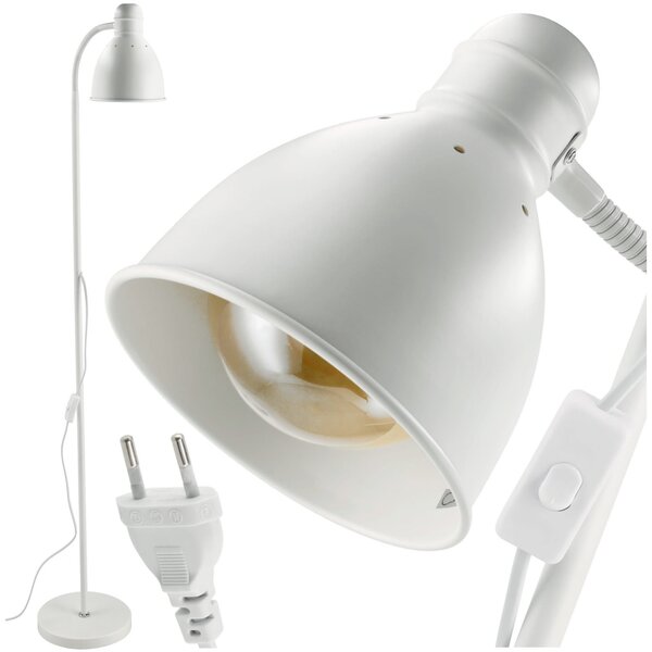 BERGE LED stojacia lampa Nicozja 1xE27 140cm biela