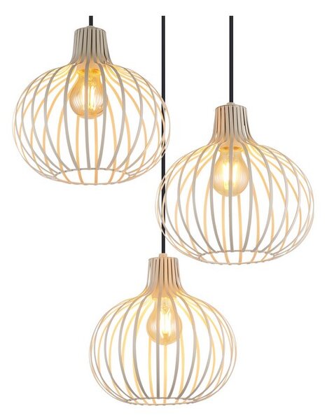 Závesné svietidlo 3x E27 piesková IP20 GLOBO lighting MATEO 33379319