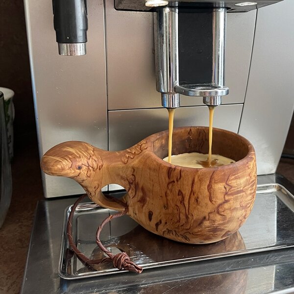 Pahkataide Fínsky hrnček Kuksa, breza kučeravá