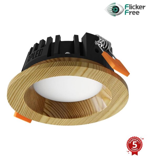 APLED - LED Podhľadové RONDO WOODLINE LED/3W/230V 3000K pr. 9 cm borovica masív