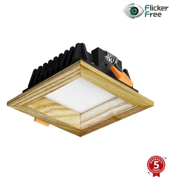 APLED - LED Podhľadové SQUARE WOODLINE LED/3W/230V 3000K 9x9 cm jaseň masív