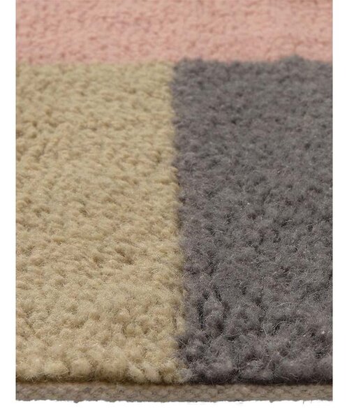 Ručne tkaný vlnený behúň 80x230 cm Chroma Dusty Pink – Lorena Canals