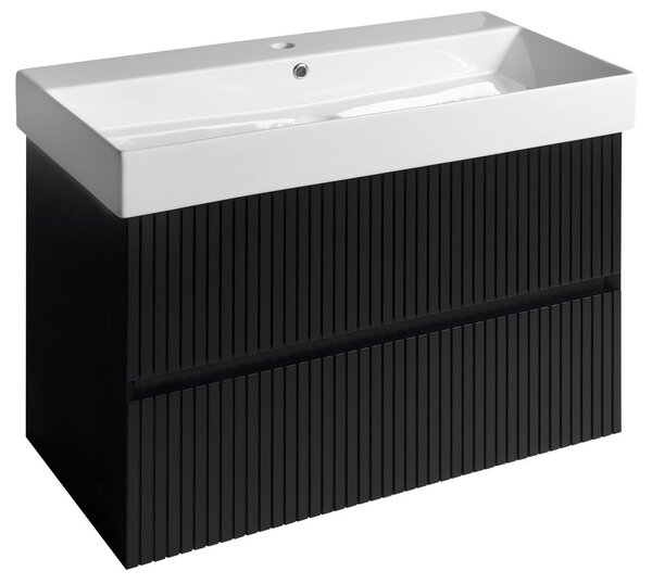 Sapho FILENA umývadlová skrinka 82x51, 5x43cm, čierna mat strip