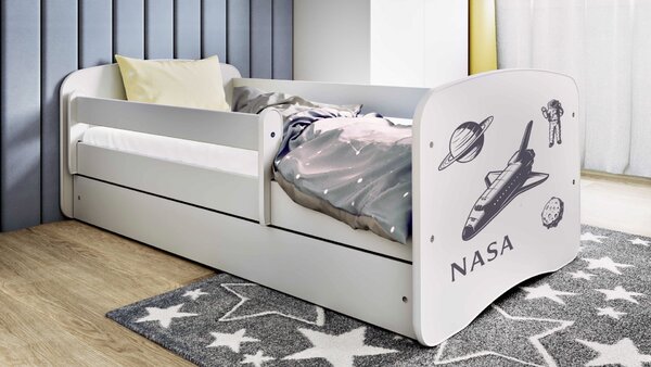 Kocot kids Detská posteľ Babydreams Nasa biela, variant 70x140, bez šuplíků, bez matrace