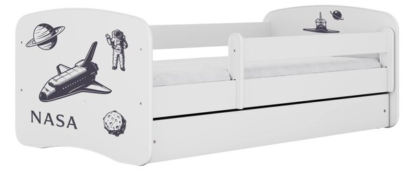 Kocot kids Detská posteľ Babydreams Nasa biela, variant 70x140, bez šuplíků, bez matrace