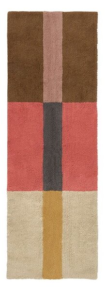 Ručne tkaný vlnený behúň 80x230 cm Chroma Spiced Coral – Lorena Canals
