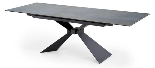 Halmar Rozkladací jedálenský stôl LUCIANO 180(230)x90 modrý mramor/čierny
