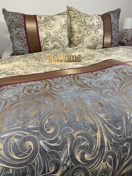 Obliečky bavlnené Charlote TiaHome - 2x Vankúš 90x70cm, 1x Paplón 200x220cm
