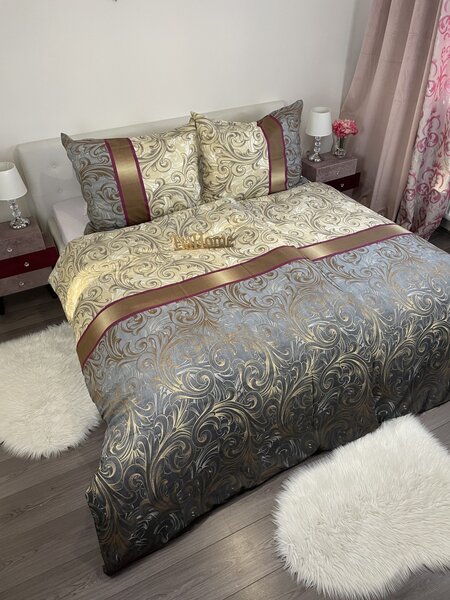 Obliečky bavlnené Charlote TiaHome - 2x Vankúš 90x70cm, 1x Paplón 200x220cm
