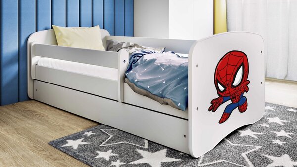 Kocot kids Detská posteľ Babydreams Spiderman biela, variant 70x140, bez šuplíků, bez matrace