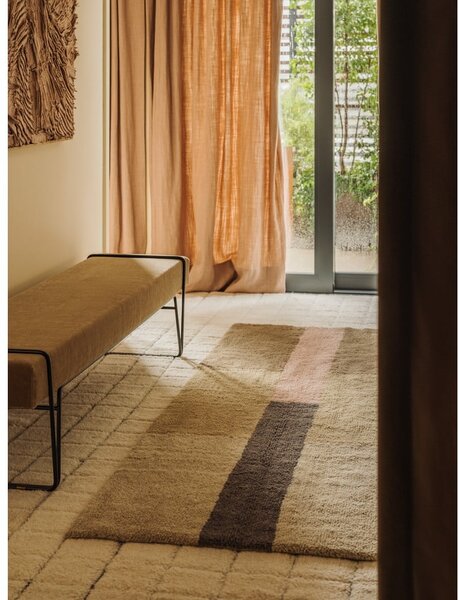 Ručne tkaný vlnený behúň 80x230 cm Chroma Dusty Pink – Lorena Canals