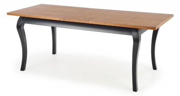 Halmar Rozkladací jedálenský stôl WINDSOR 160(240)x90 tmavý dub/čierny
