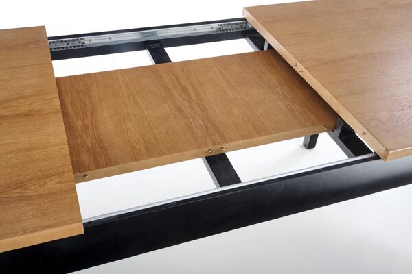 Halmar Rozkladací jedálenský stôl WINDSOR 160(240)x90 tmavý dub/čierny