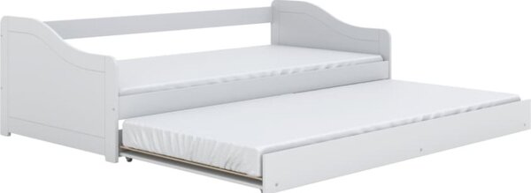 Kocot kids Detská posteľ Blanka 200x90 cm bez matraca s výsuvnou prístelkou biela