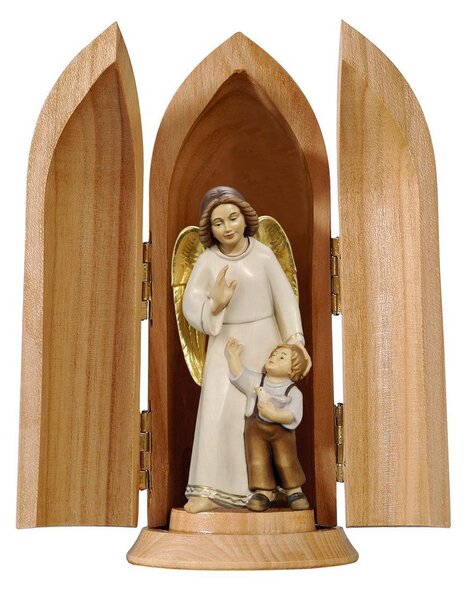 Anjel strážny s chlapčekom v kaplnke - moderný