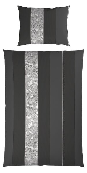 POSTEĽNÁ BIELIZEŇ, satén, antracitová, 140/200 cm Dieter Knoll - Obliečky & plachty