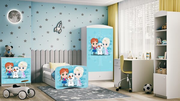 Kocot kids Detská šatníková skriňa BABYDREAMS Ľadové kráľovstvo biela