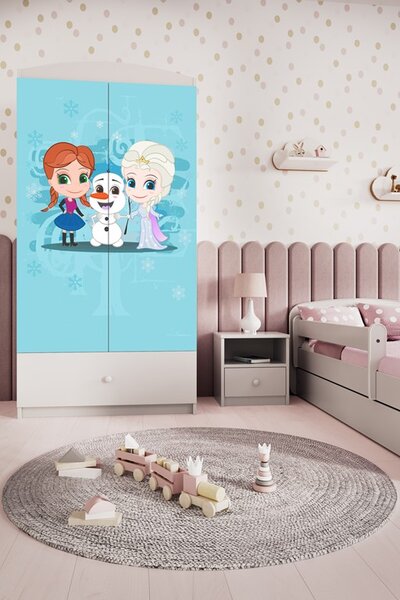 Kocot kids Detská šatníková skriňa BABYDREAMS Ľadové kráľovstvo biela