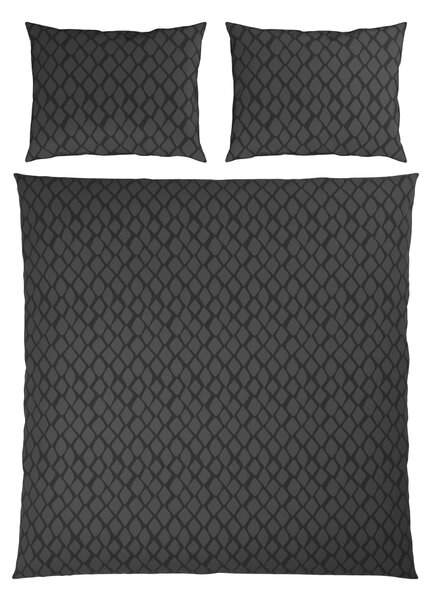 OBOJSTRANNÁ POSTEĽNÁ BIELIZEŇ, satén, antracitová, 200/200 cm Dieter Knoll - Obliečky & plachty