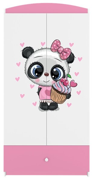 Kocot kids Detská šatníková skriňa BABYDREAMS Panda ružová