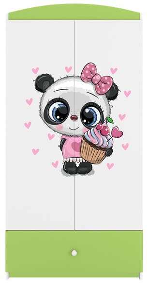 Kocot kids Detská šatníková skriňa BABYDREAMS Panda zelená