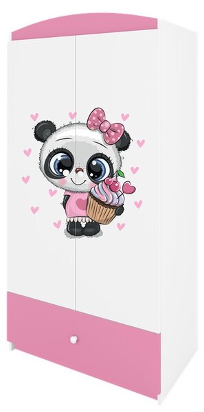 Kocot kids Detská šatníková skriňa BABYDREAMS Panda ružová