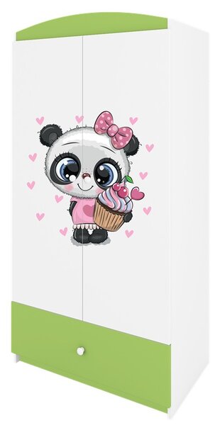 Kocot kids Detská šatníková skriňa BABYDREAMS Panda zelená