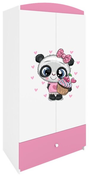 Kocot kids Detská šatníková skriňa BABYDREAMS Panda ružová