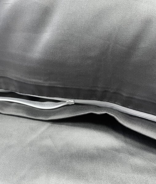 Obliečky bavlnený satén exclusive Modern tmavo sivé 200x140cm+90x70cm TiaHome