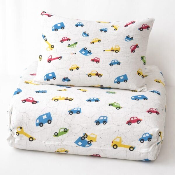 Mušelínové obliečky Autičko TiaHome - Detský set 130x90cm + 65x45cm