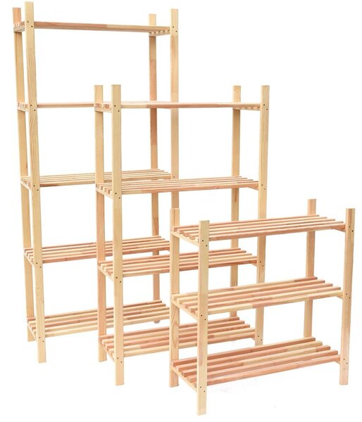 Drevený regál 75 x 30 x 120 cm ROJAPLAST 1376