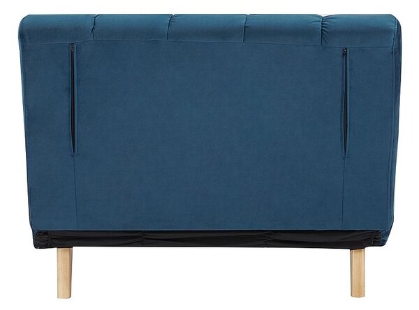 Modré rozkladacie kreslo BILLY VELVET
