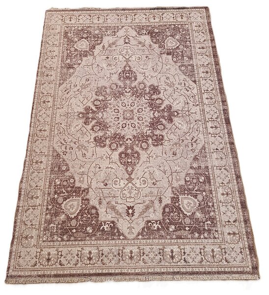 HU Hnedý orientálny obdĺžnikový koberec BANCO NEW P1806 BROWN Rozmer: 60x110 cm