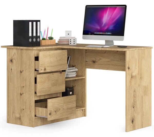 Rohový PC stolík Bodhi (dub artisan). Vlastná spoľahlivá doprava až k Vám domov. 1070963