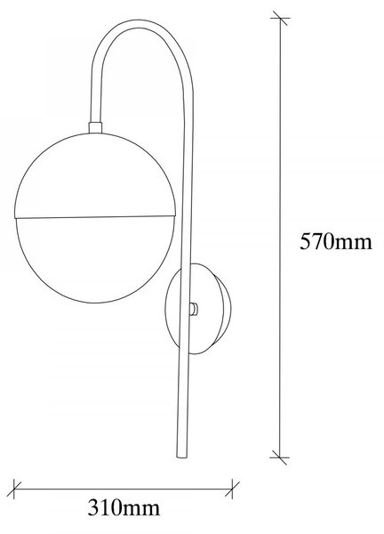 Opviq Nástenná lampa Karsor čierna/mosadz