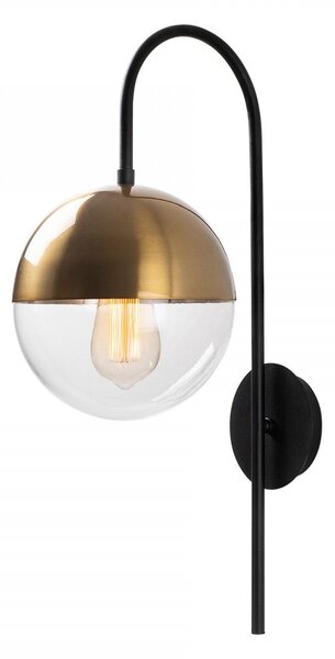 Opviq Nástenná lampa Karsor čierna/mosadz